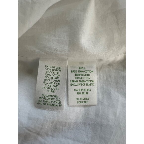 Lilly Pulitzer Taviana Eyelet Dress White Circle Bloom Resort Style Size 00 - Picture 7 of 16